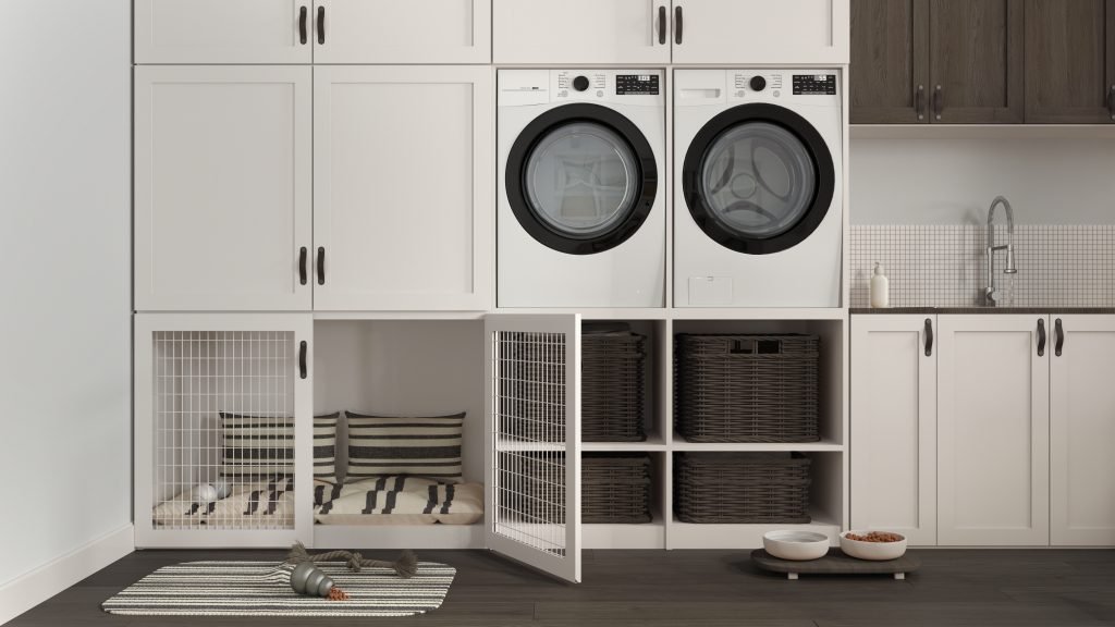 Wasmachine kast, kast voor wasmachine en droger, Wonen in de Regio